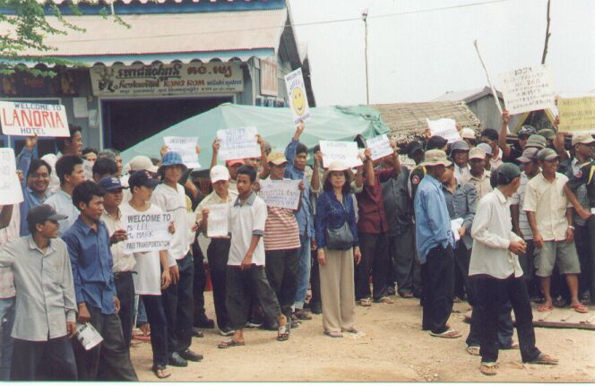 Afhalen van de boot in Siem Reap - Cambodja